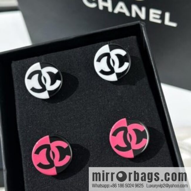 New ☑️ Chanel double c acrylic stud earrings
