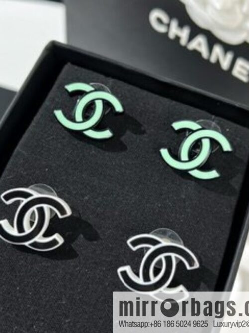 New ☑️ Chanel double c acrylic stud earrings