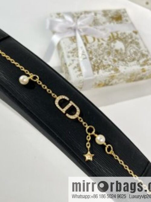 New ☑️ Dior full diamond CD star pearl bracelet