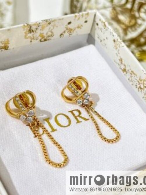New ☑️ Dior CD fringed stud earrings