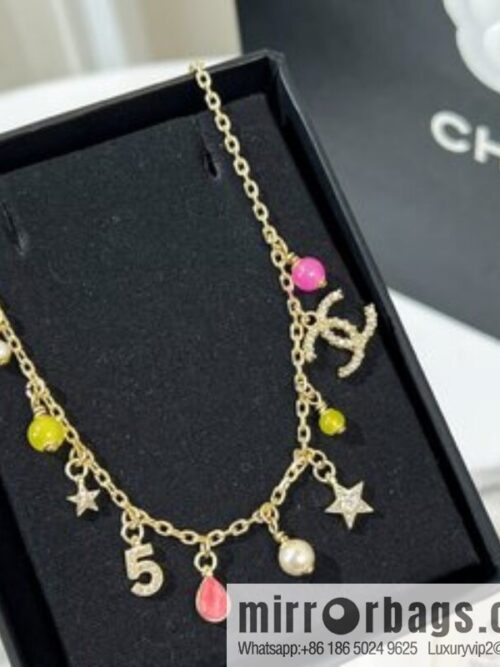 New ☑️ Chanel double c tassel colored bead necklace