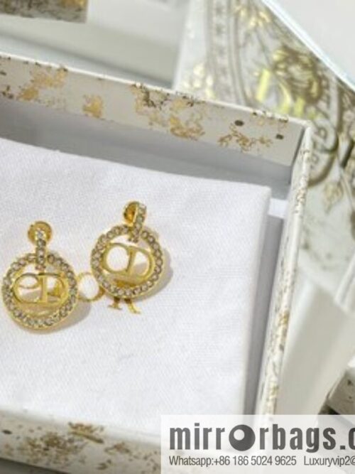 New ☑️ Dior CD full diamond stud earrings