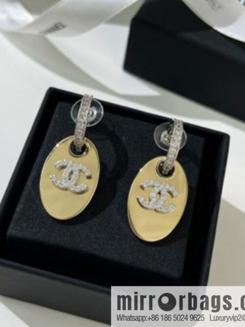 New ☑️ Chanel double c oval, stud earrings