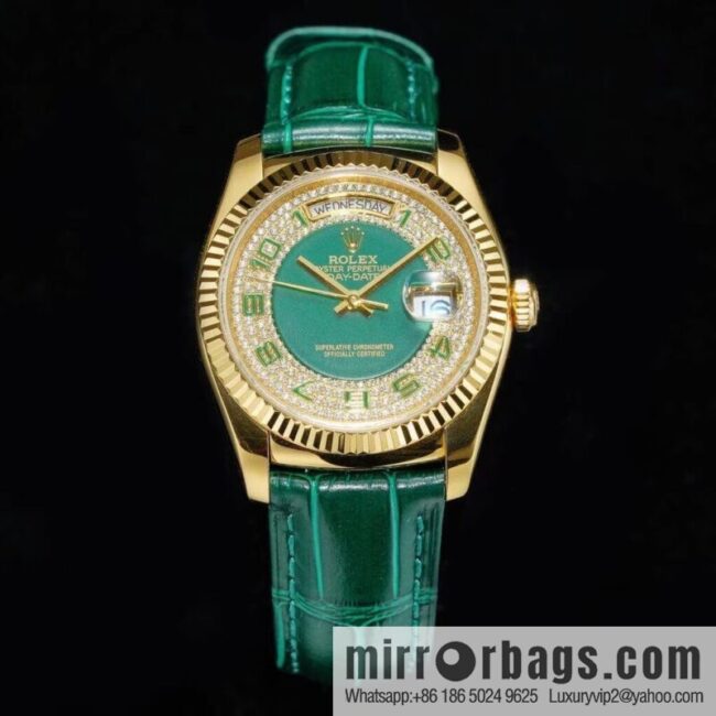 TR Green Enamel Gypsy 36mm Series 118138 Rolex Watch