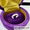 New Gucci narrow black and white ceramic ring