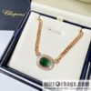 Chopard PRECIOUS LACE VAGUE Green diamond necklace bracelet stud earrings
