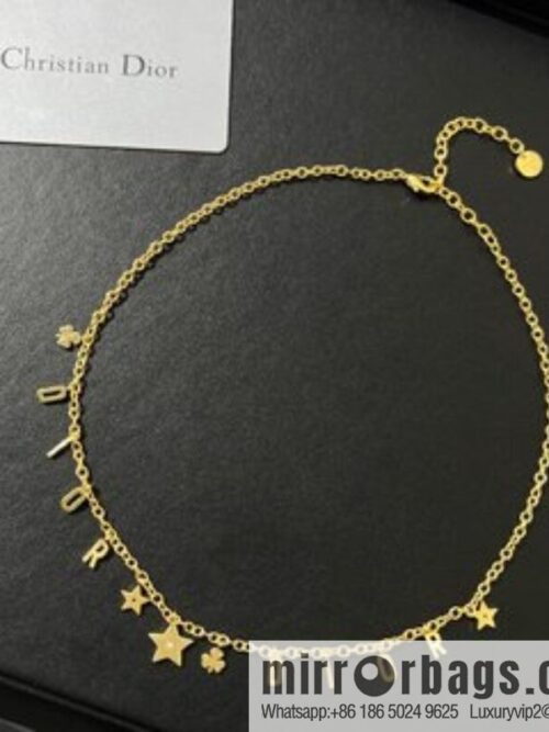 New ☑️ Dior fringed star four-leaf clover letter necklace