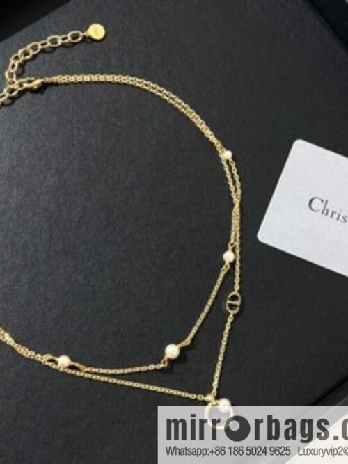 New ☑️ Dior Double Pearl Necklace