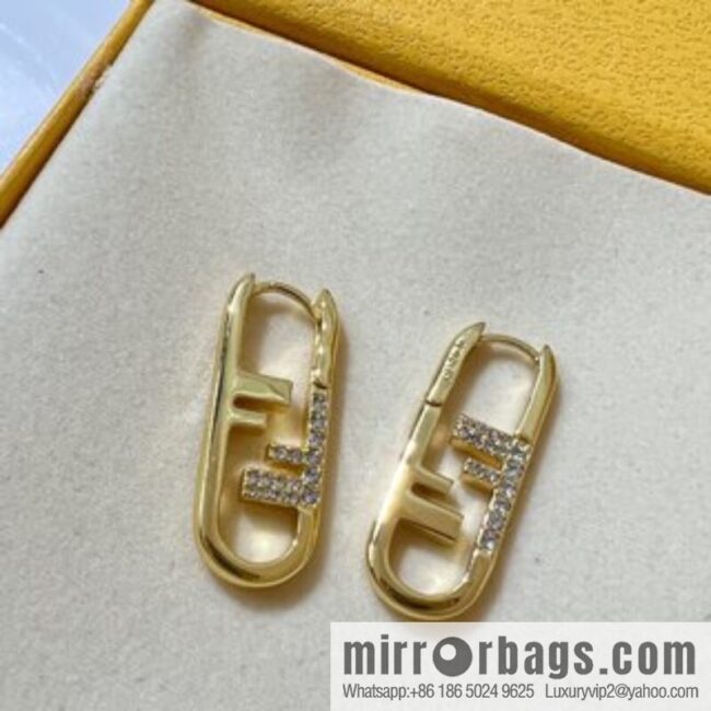 New FENDI F letter stud earrings