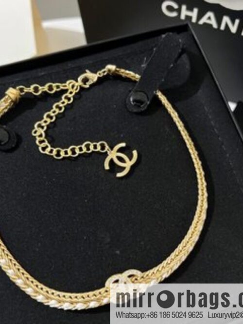New ☑️ Chanel double c white leather rope necklace necklace