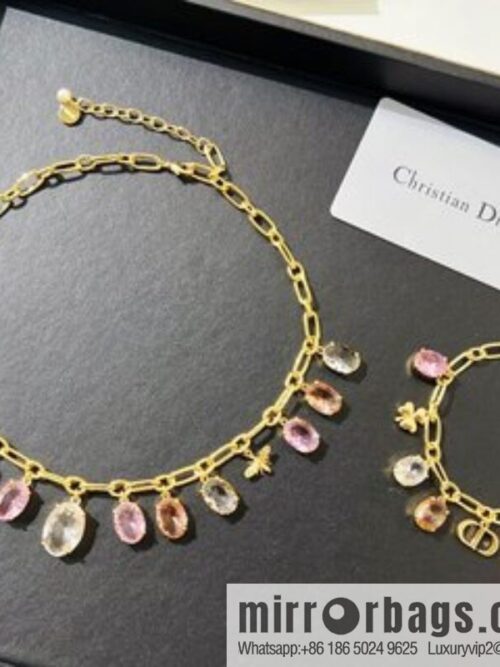 New ☑️ Dior tassel pigeon egg crystal necklace bracelet