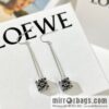 LOEWE long mooncake stud earrings