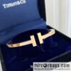Tiffany & co. Tiffany & Co. Classic T series, glossy gold silver rose gold double T bracelet