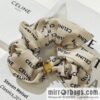 Celine Arc de Triomphe Mulberry Silk Hair Rope Headband