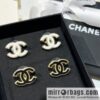 New ☑️ Chanel double c enamel oil drop black and white stud earrings