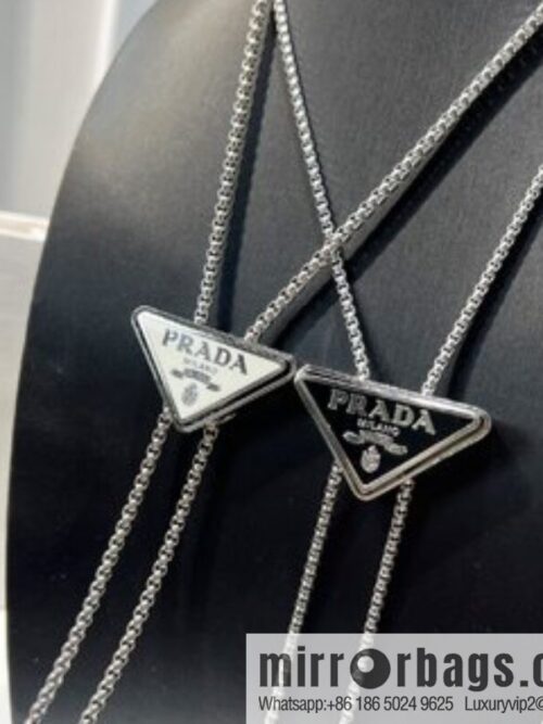 PRADA triangle, keychain necklace
