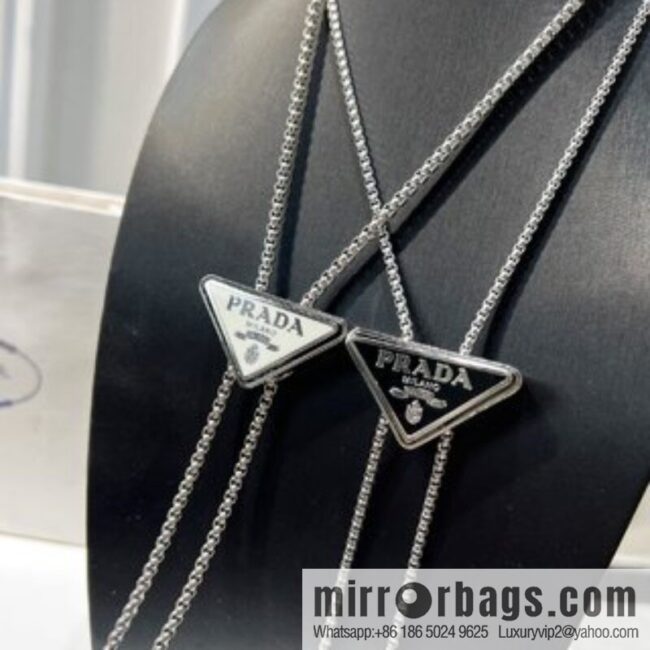 PRADA triangle, keychain necklace