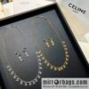 Celine Arc de Triomphe fringed necklace earrings