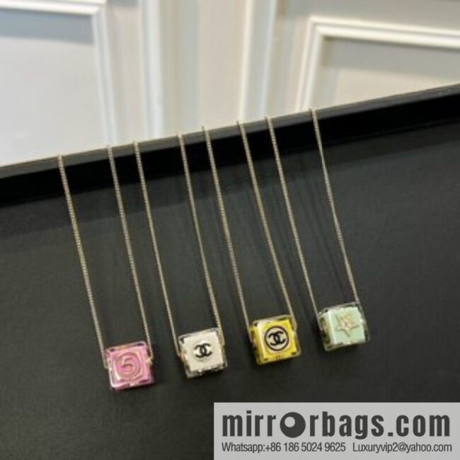 New ☑️ Chanel dice 🎲 acrylic necklace
