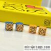 LOEWE Luo Yiwei enamel dripping oil moon cake stud earrings