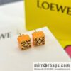 LOEWE Luo Yiwei enamel dripping oil moon cake stud earrings