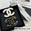 New ☑️ Chanel double c enamel drip oil black and white brooch