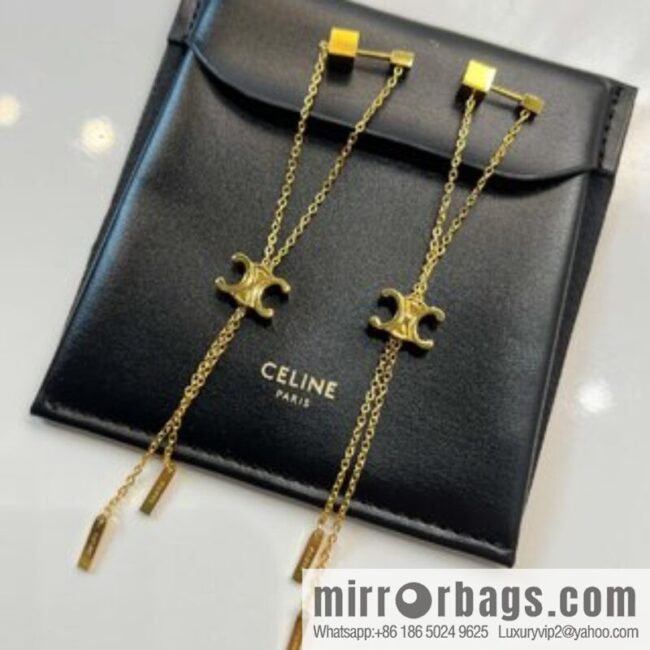 Celine Arc de Triomphe fringed necklace earrings
