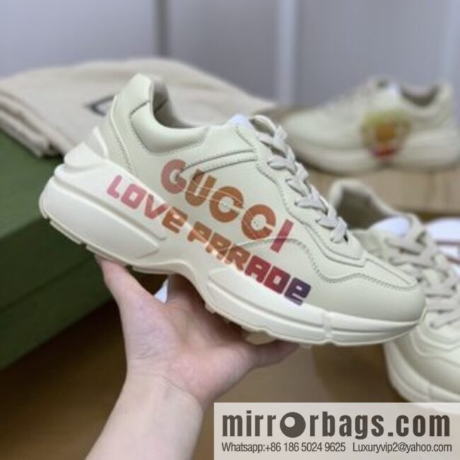 Gucci Gucci [New G Replica Luxury Handbag High Version] Unisex Vintage sneakers