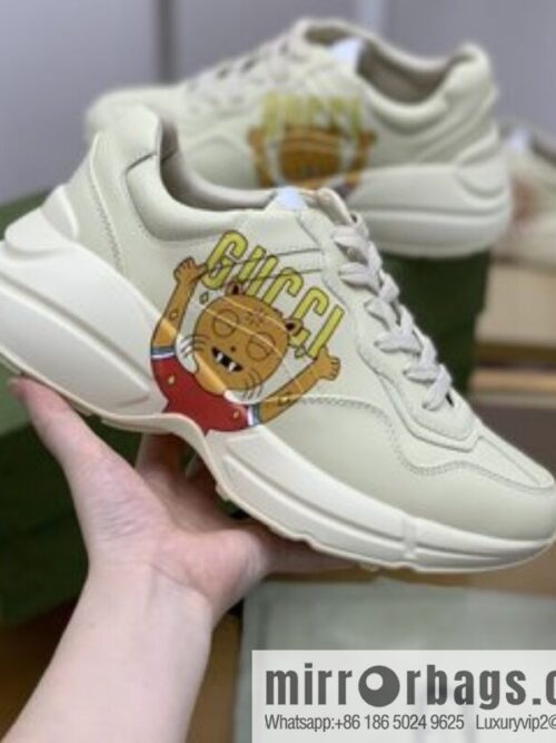 Gucci Gucci [New G Replica Luxury Handbag High Version] Unisex Vintage sneakers