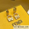 New FENDI Fendi pearl bag stud earrings
