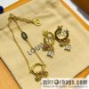 Louis Vuitton lv crystal monogram bracelet stud earrings