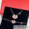 Qeelin Qixi Festival small pink lock bracelet necklace