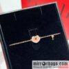 Qeelin Qixi Festival small pink lock bracelet necklace
