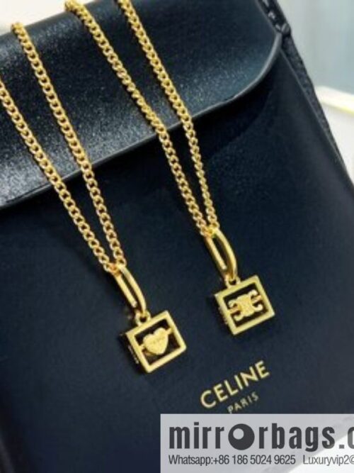 i1658756144_6224_1-800x8000vztfo1gjje12244_20250716004431.jpg New Celine gold Arc de Triomphe peach heart stud earrings necklace