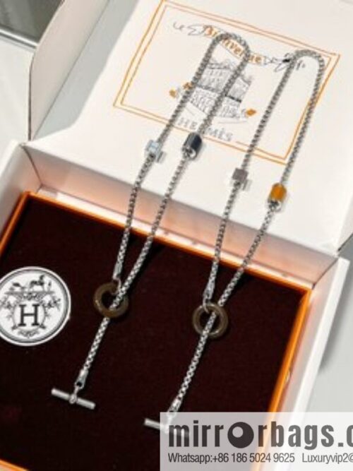 HERMES Hermès meli-melo horn ring necklace