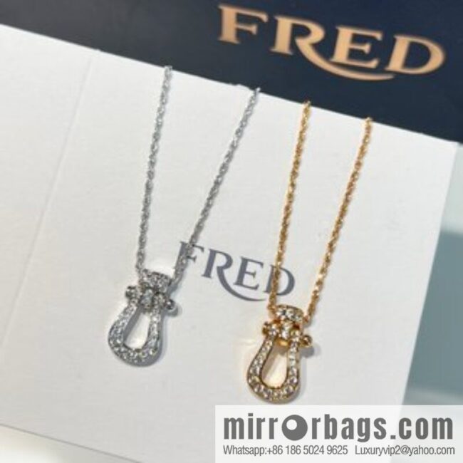 Fred FORCE10 series Fred full diamond horseshoe necklace
