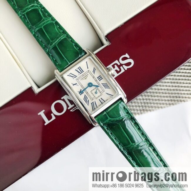 Longines Dijovina Crocodile Leather Collection! 20.80 X 32.00mm Quartz Ladies Watch