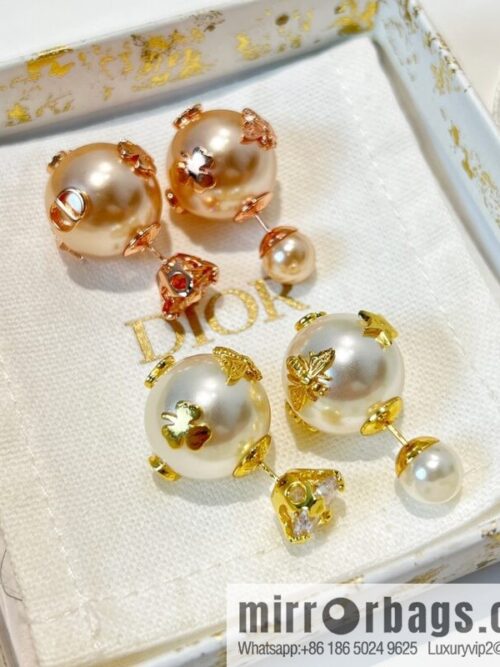 New ☑️ Dior CD size pearl stud earrings