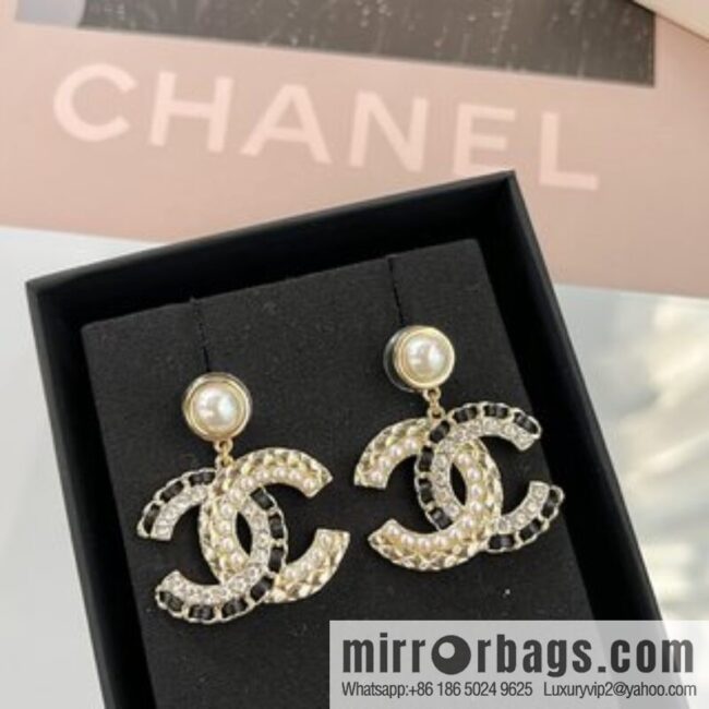 i1661166985_3853_2-800x800nkg3zl0tkf58050_20250716000736.jpg New ☑️ Chanel c2 double c black leather rope pearl stud earrings