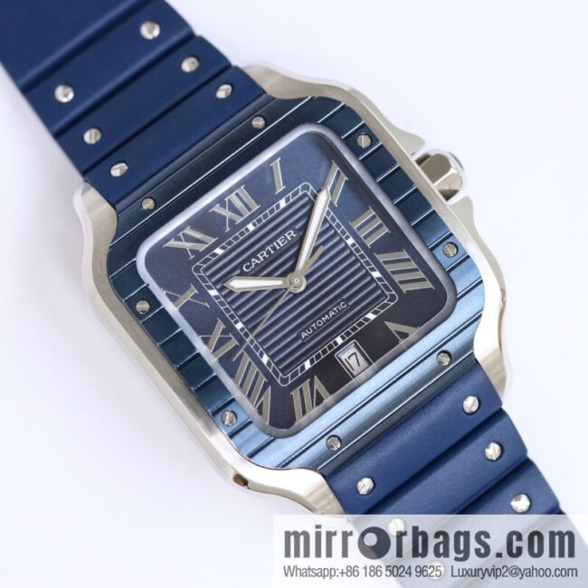 i1661524140_8235_1-800x8004bzxyyygcvy96526_20250702024622.jpg New GF Santos Tape Blue PVD Plated Bezel MIYOTA9015 Self-winding Movement