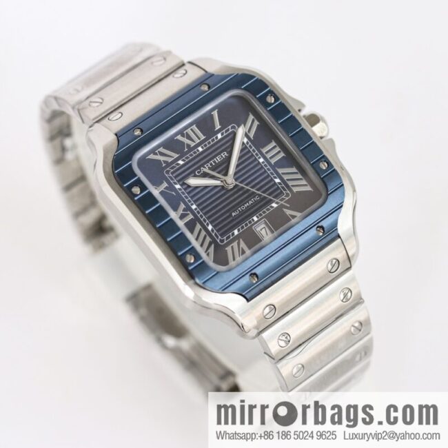 i1661524256_7849_1-800x800y2uwisf0tjx96524_20250702024617.jpg New GF Santos Tape Blue PVD Plated Bezel MIYOTA9015 Self-winding Movement