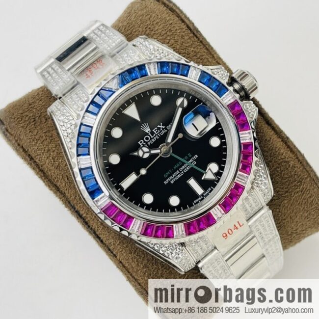 i1661590749_7920_1-800x8004xhmsy5i4f297540_20250702030538.jpg Rolex GMT II Rear Diamond Customized Edition Self-winding Movement Watch