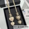 New ☑️ Chanel double c peach heart black and white diamond necklace