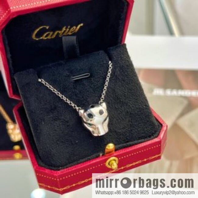 New ☑️ Cartier Cartier Jungle Collection, Glossy Leopard Head 🐆 Necklace
