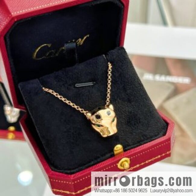 New ☑️ Cartier Cartier Jungle Collection, Glossy Leopard Head 🐆 Necklace