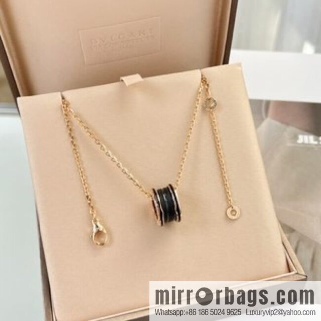 BVLGARI Bulgari new threaded black ceramic necklace