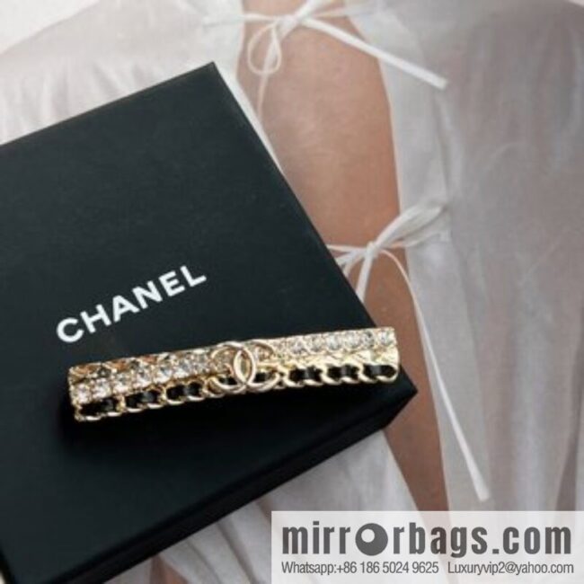 New ☑️ Chanel double c black leather rope hairpin hairpin
