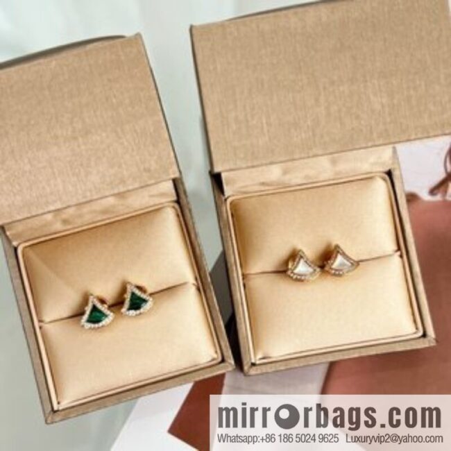 BVLGARI Bulgari DIVAS \'DREAM malachite white fritillary earrings