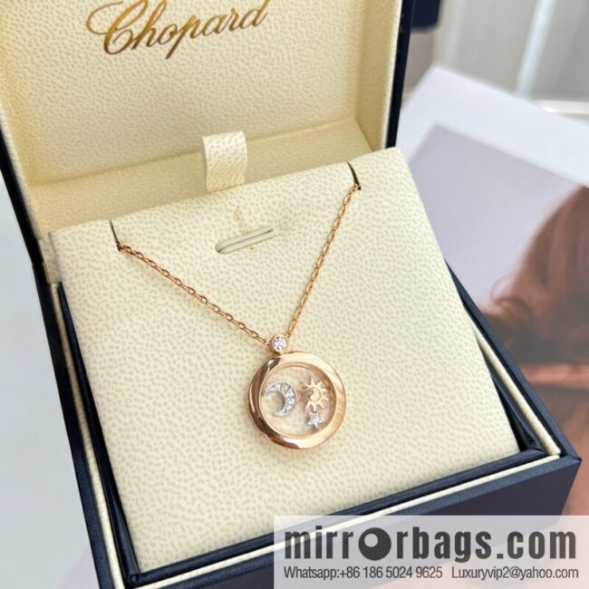 Chopard HAPPY SUN MOON AND STARS sun moon star necklace