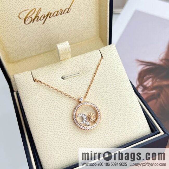 Chopard HAPPY SUN MOON AND STARS sun moon star necklace